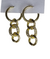 Argolla acero dorado con cadena y Strass 5739