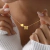 Gargantilla Acero Dorado corazón con Letra - comprar online