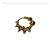 Argolla de acero laminado en oro 18k