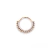 Piercing clicker Strass y bolitas frontal dorado 10mm