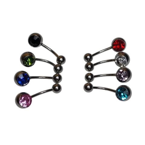 Piercing Ombligo Grande con Strass - 1773