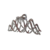 Broche metal plateado 6cm -5225