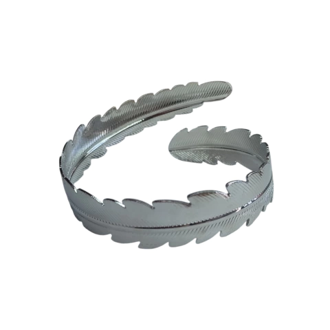 Brazalete Hoja plateado - Fantasía