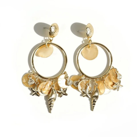 Aros Argollas con Charms Marinos Fantasía - 5787
