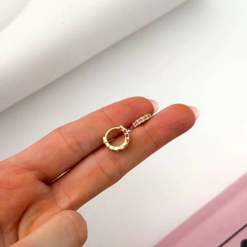 Argollas Acero Dorado - DA3680