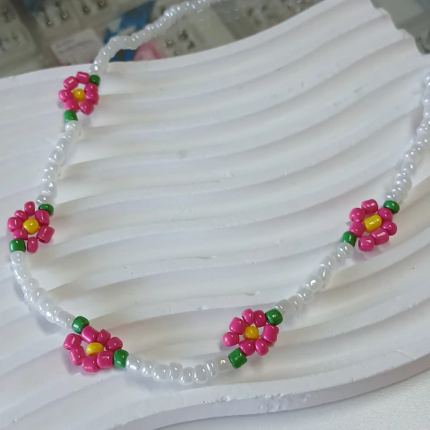 Collar flores fantasía 1380