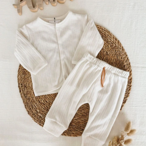 Conjunto Algodón labrado | NATURAL