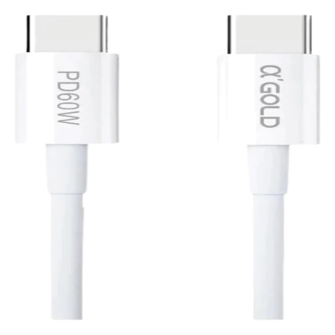 Cabo Duplo Usb-c A'gold Turbo 60w