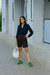 Blusa Crepe com Decote Manga Longa - comprar online