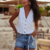 Shorts Reto Jeans Feminino Cinto Estampado na internet