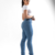 Calça Jeans Mom Feminina Cintura Alta Básica com Elastano - CaviThi 