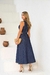 Vestido Jeans Midi Detalhe Lateral - comprar online