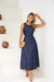 Vestido Jeans Midi Detalhe Lateral