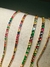 Riviera com banho de ouro 18k e zircônias coloridas