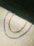 Riviera com banho de ouro 18k com zircônia cristal