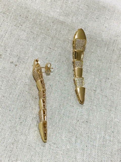 Brinco Prata e Dourado