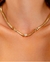 Choker na malha italiana com cravação de zircônia