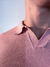 Camisa Polo Malha Canelada Rosa na internet