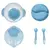 Kit Bowl Refeição com Compartimento e Talheres Azul Buba na internet
