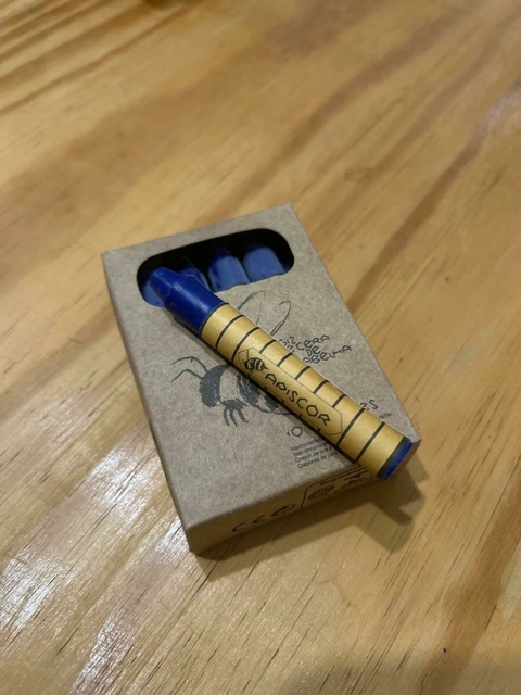 GIZ DE CERA AZUL ULTRAMAR BASTÃO AVULSO