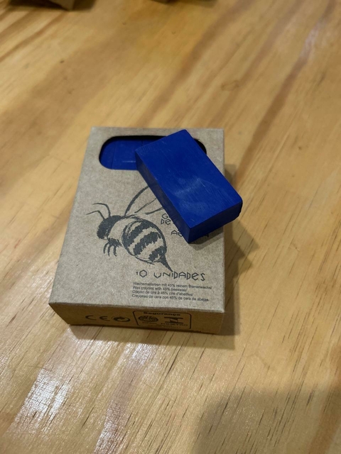 GIZ DE CERA AZUL ULTRAMAR TIJOLINHO AVULSO