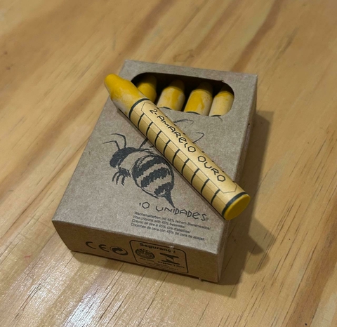 GIZ DE CERA AMARELO OURO BASTÃO AVULSO