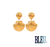 Brinco CALMARIA - semijoia de conchas duplas - comprar online