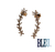 Earcuff LÓTUS - Semijóia de ramos cravejados - dourado - comprar online