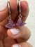 Argollitas mariposa glitter
