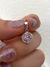 Dije circulo 1 cm con cubik rosa y cristal