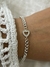 Pulsera corazón Micro pavé blanco 18 cm