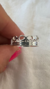 Anillo acero blanco