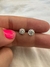 Aros bolita de fuego cristal 6 mm