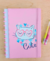 Caderno de Disco Gatinho Cute Universitário - A4 80 Flohas Pautadas