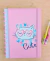 Caderno de Disco Gatinho Cute Universitário - A4 80 Flohas Pautadas