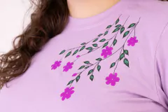 T-Shirt Flores Lilás - comprar online