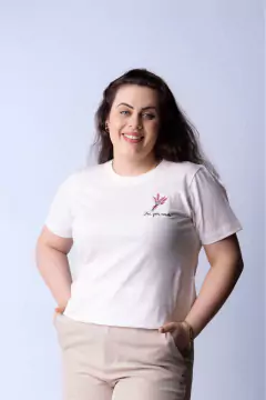 T-Shirt Foi por Amor Bordada