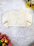 Bolero Infantil Menina - Marfim Soft Luxo Com Botão (1351MC)