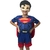 Fantasia Infantil Azul e Vermelha - Temática Superman - Acompanha a Máscara de E.V.A. (1070AZ)
