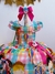 Vestido Infantil Junino Luxo Xadrez Colorido Festa São João - Menina (0112CL) na internet