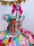 Vestido Infantil Junino Luxo Xadrez Colorido Festa São João - Menina (0112CL) - Plataforma Baby