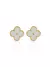 Brinco Folheado a Ouro 18k Inspiração resinado - branco