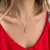 Colar Trevo Cravejado Inspiração Van Cleef dourado