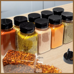 Kit 10 Potes Tempero Tampa Dosadora Duplas 220ml - comprar online