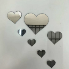 Espelhos Decorativos Coração Quarto Sala Cozinha 7 Pçs