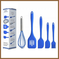 Kit de 5 Utensílios de Cozinha - Cores Sortidas - Design Resistente e Moderno - comprar online