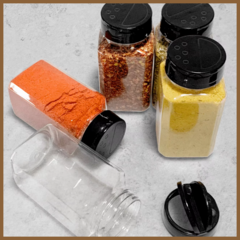 Kit 10 Potes Tempero Tampa Dosadora Duplas 220ml