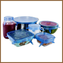 Kit com 6 Tampas de Silicone Reutilizáveis - comprar online