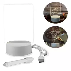 Imagem do Luminária Lousa De Mesa 3D Com Led E Caneta Para Escrever Retangular