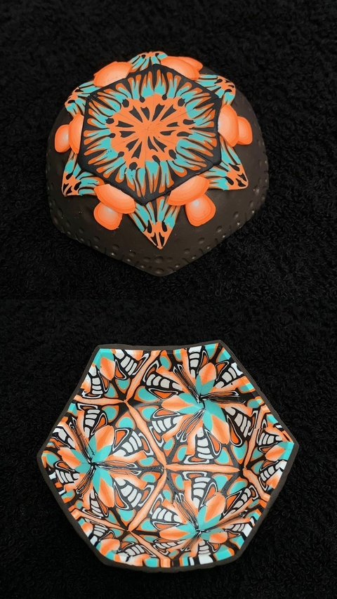 Cuia de Silicone Estampada Artesanal - Água Viva - comprar online